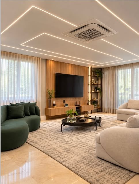 Sala com iluminação em LED instalada pela RJ Manutenções
